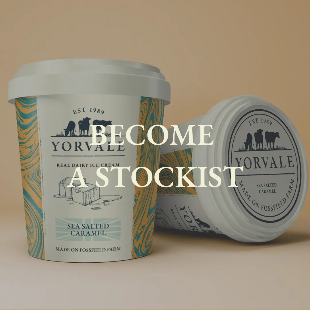 Yorvale ice cream in a tub