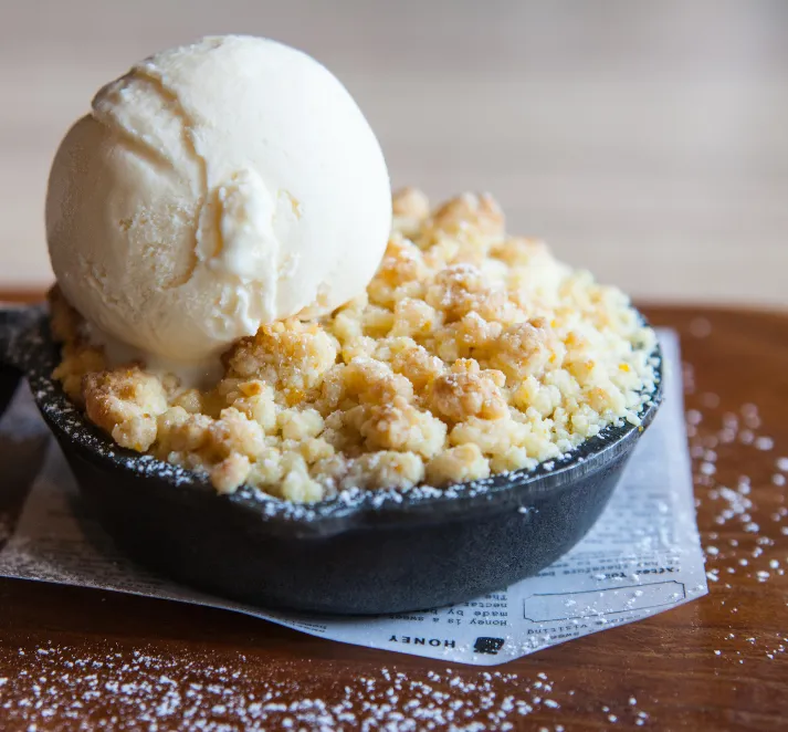 Yorvale Ice Cream desert serving 